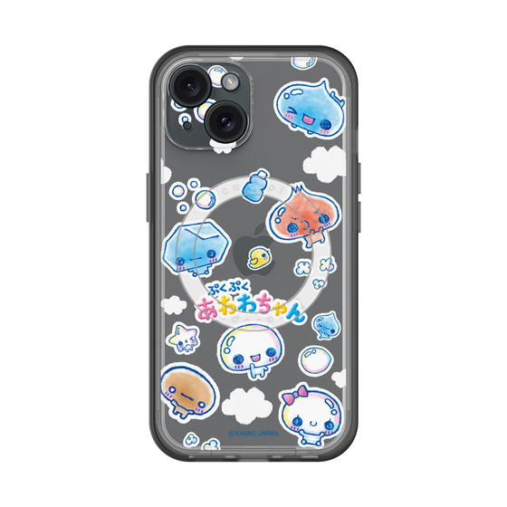 スリムプロテクションプレミアムケース with MagSafe［ ぷくぷくあわわちゃん - ステッカー ］