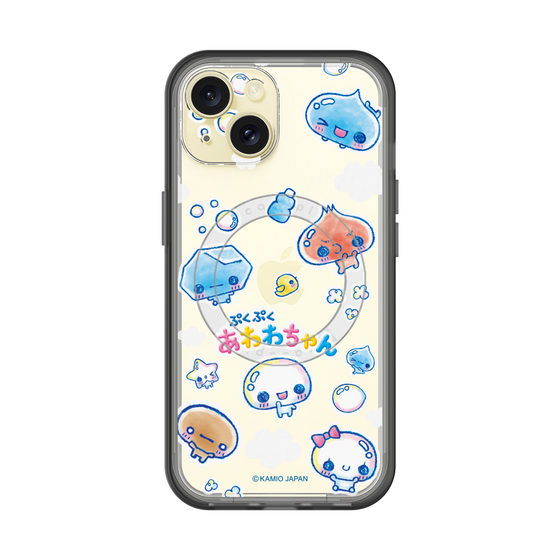 スリムプロテクションプレミアムケース with MagSafe［ ぷくぷくあわわちゃん - ステッカー ］