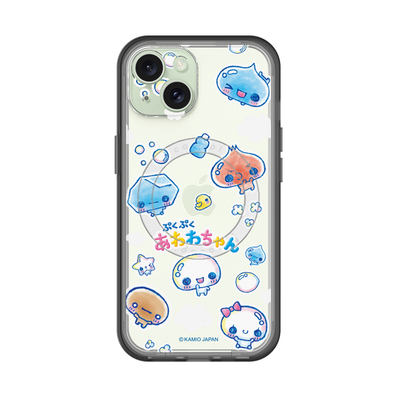 スリムプロテクションプレミアムケース with MagSafe［ ぷくぷくあわわちゃん - ステッカー ］