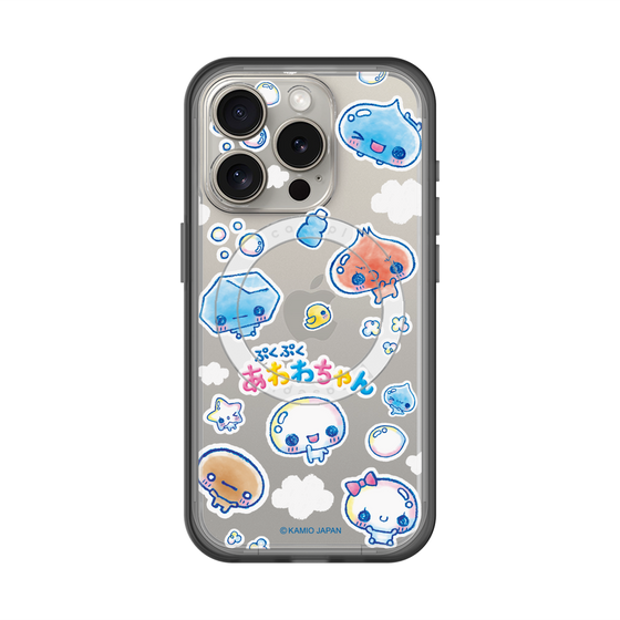 スリムプロテクションプレミアムケース with MagSafe［ ぷくぷくあわわちゃん - ステッカー ］