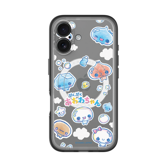スリムプロテクションプレミアムケース with MagSafe［ ぷくぷくあわわちゃん - ステッカー ］