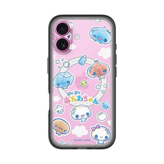スリムプロテクションプレミアムケース with MagSafe［ ぷくぷくあわわちゃん - ステッカー ］