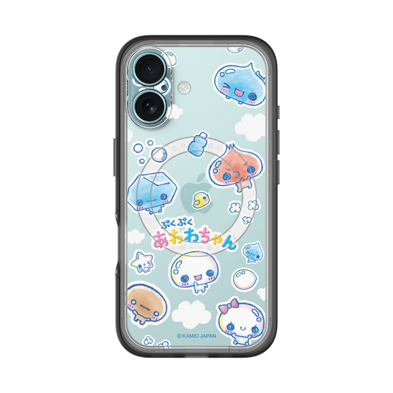 スリムプロテクションプレミアムケース with MagSafe［ ぷくぷくあわわちゃん - ステッカー ］