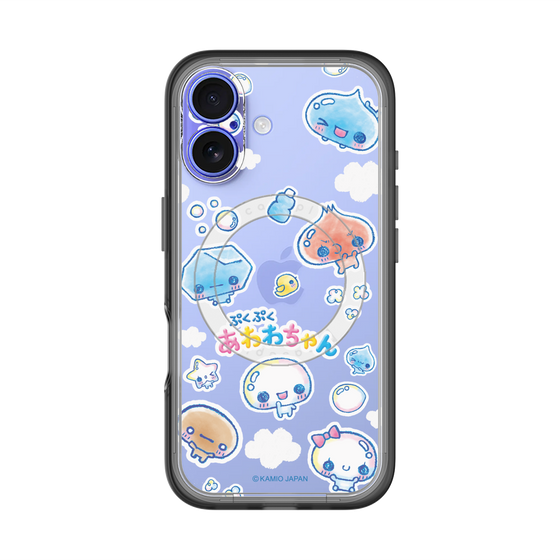 スリムプロテクションプレミアムケース with MagSafe［ ぷくぷくあわわちゃん - ステッカー ］
