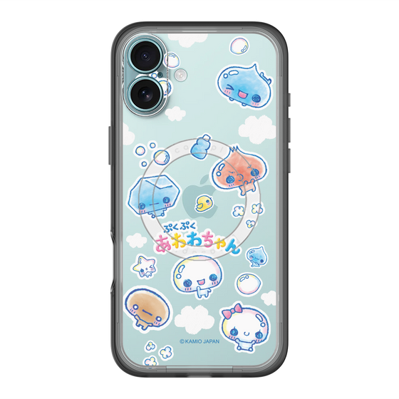 スリムプロテクションプレミアムケース with MagSafe［ ぷくぷくあわわちゃん - ステッカー ］