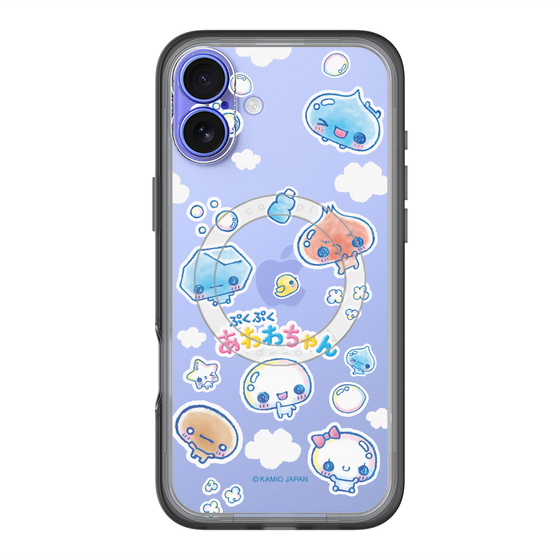スリムプロテクションプレミアムケース with MagSafe［ ぷくぷくあわわちゃん - ステッカー ］