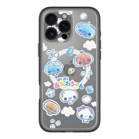 スリムプロテクションプレミアムケース with MagSafe［ ぷくぷくあわわちゃん - ステッカー ］