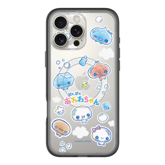 スリムプロテクションプレミアムケース with MagSafe［ ぷくぷくあわわちゃん - ステッカー ］