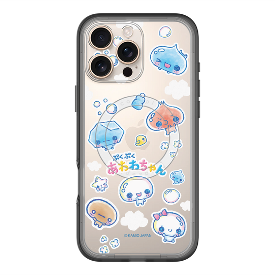 スリムプロテクションプレミアムケース with MagSafe［ ぷくぷくあわわちゃん - ステッカー ］