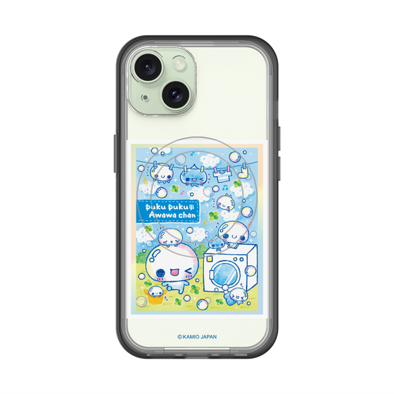 スリムプロテクションプレミアムケース with MagSafe［ ぷくぷくあわわちゃん - ランドリー ］
