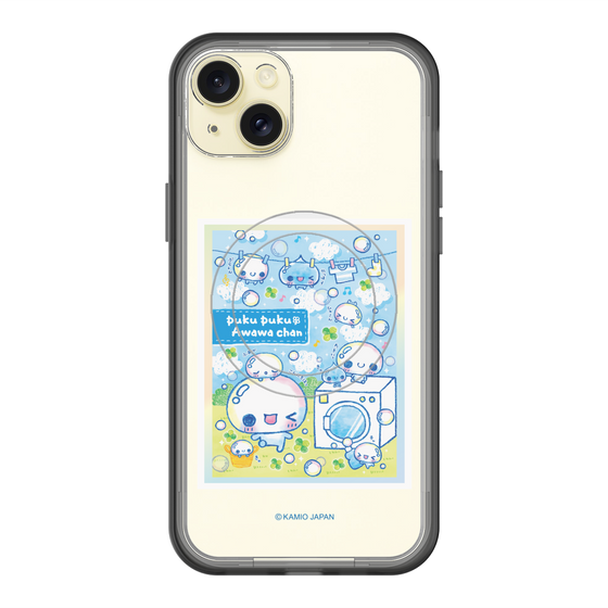 スリムプロテクションプレミアムケース with MagSafe［ ぷくぷくあわわちゃん - ランドリー ］