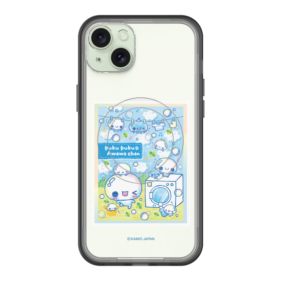 スリムプロテクションプレミアムケース with MagSafe［ ぷくぷくあわわちゃん - ランドリー ］