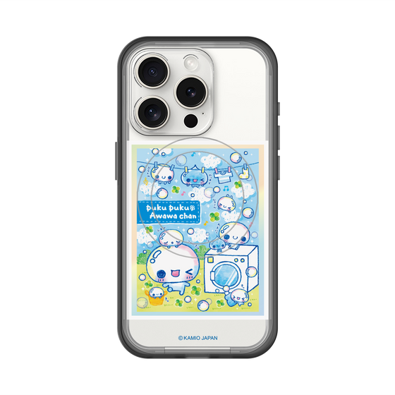 スリムプロテクションプレミアムケース with MagSafe［ ぷくぷくあわわちゃん - ランドリー ］