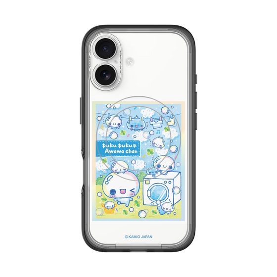 スリムプロテクションプレミアムケース with MagSafe［ ぷくぷくあわわちゃん - ランドリー ］