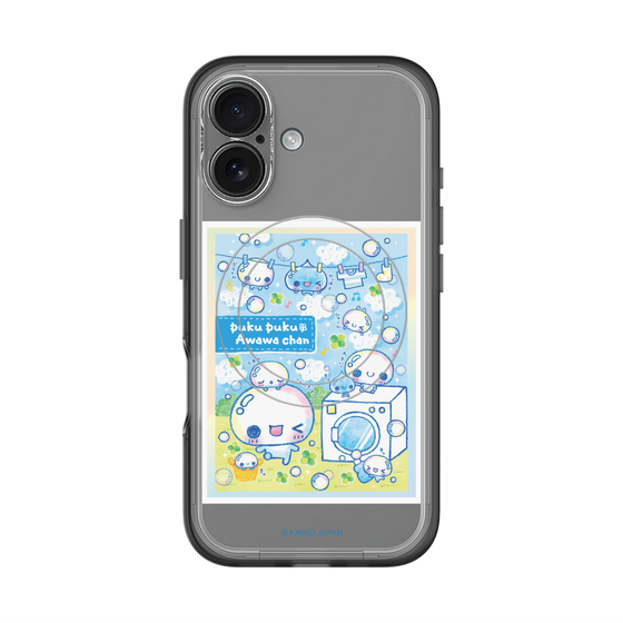 スリムプロテクションプレミアムケース with MagSafe［ ぷくぷくあわわちゃん - ランドリー ］