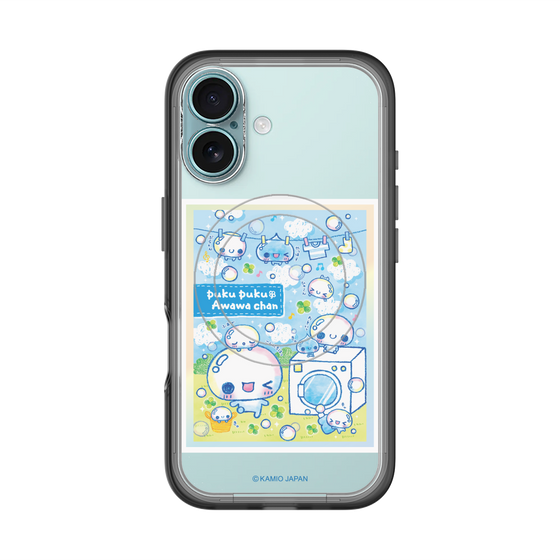 スリムプロテクションプレミアムケース with MagSafe［ ぷくぷくあわわちゃん - ランドリー ］