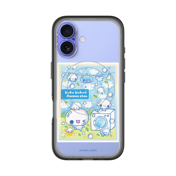 スリムプロテクションプレミアムケース with MagSafe［ ぷくぷくあわわちゃん - ランドリー ］