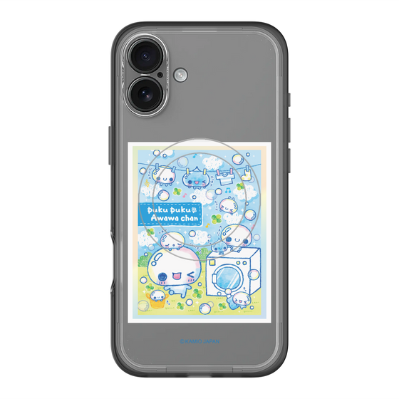 スリムプロテクションプレミアムケース with MagSafe［ ぷくぷくあわわちゃん - ランドリー ］