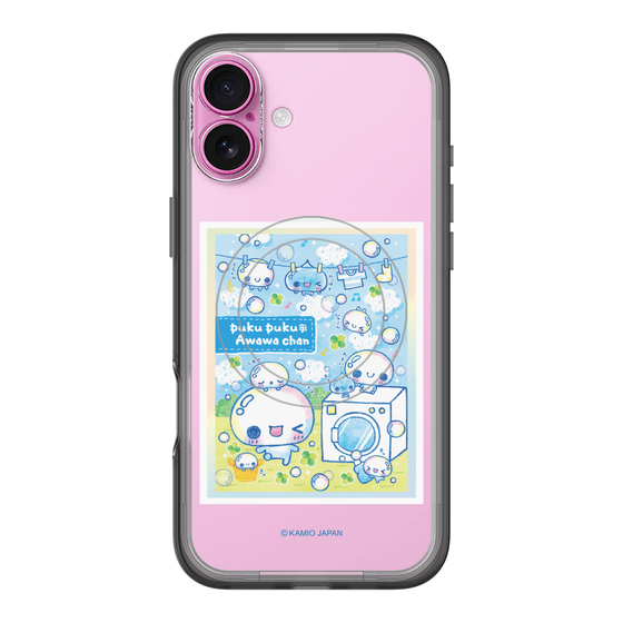 スリムプロテクションプレミアムケース with MagSafe［ ぷくぷくあわわちゃん - ランドリー ］