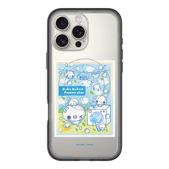 スリムプロテクションプレミアムケース with MagSafe［ ぷくぷくあわわちゃん - ランドリー ］