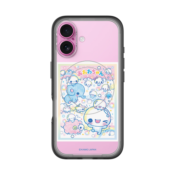 スリムプロテクションプレミアムケース with MagSafe［ ぷくぷくあわわちゃん - お友達 ］