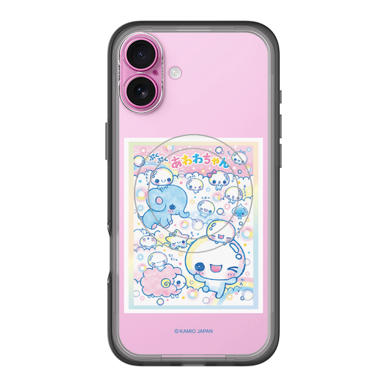 スリムプロテクションプレミアムケース with MagSafe［ ぷくぷくあわわちゃん - お友達 ］