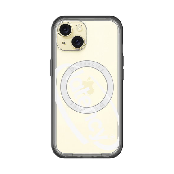スリムプロテクションプレミアムケース with MagSafe［ LATENCY - Circle logo - Clear ］