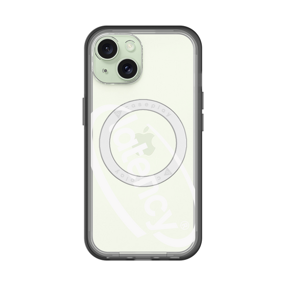 スリムプロテクションプレミアムケース with MagSafe［ LATENCY - Circle logo - Clear ］