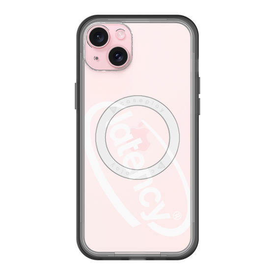 スリムプロテクションプレミアムケース with MagSafe［ LATENCY - Circle logo - Clear ］