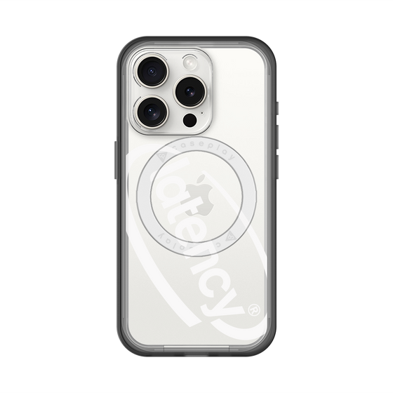 スリムプロテクションプレミアムケース with MagSafe［ LATENCY - Circle logo - Clear ］