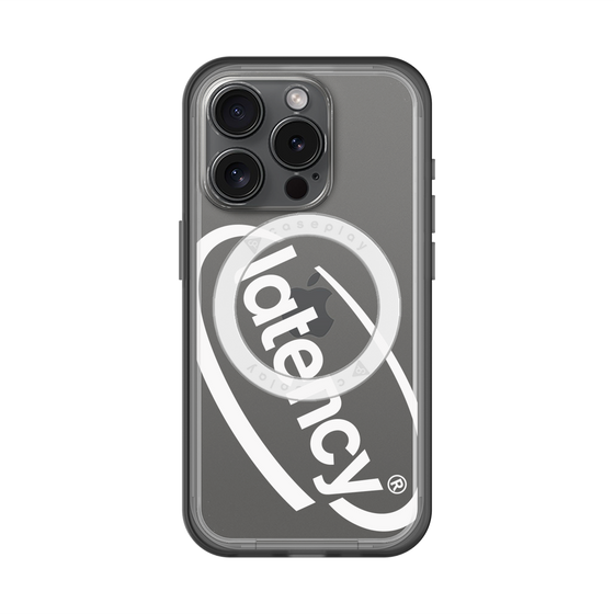 スリムプロテクションプレミアムケース with MagSafe［ LATENCY - Circle logo - Clear ］