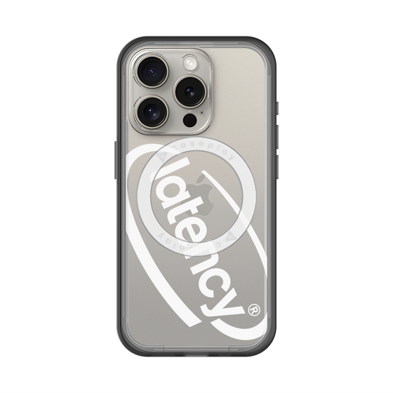 スリムプロテクションプレミアムケース with MagSafe［ LATENCY - Circle logo - Clear ］