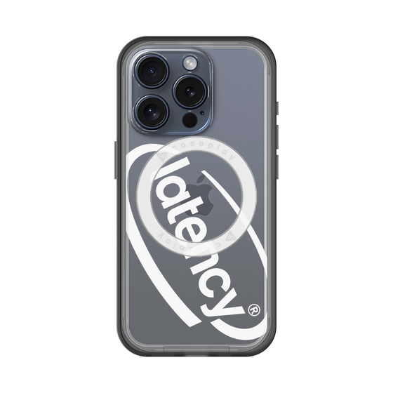 スリムプロテクションプレミアムケース with MagSafe［ LATENCY - Circle logo - Clear ］