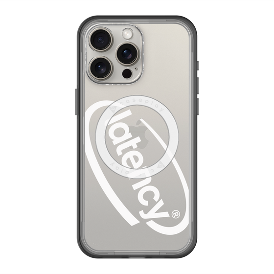 スリムプロテクションプレミアムケース with MagSafe［ LATENCY - Circle logo - Clear ］