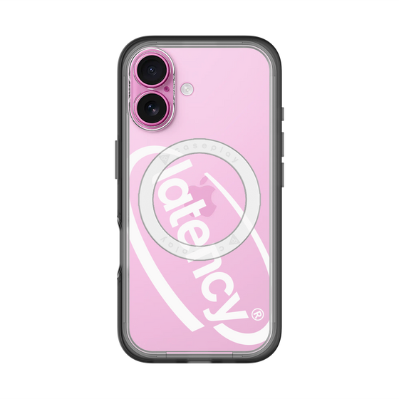 スリムプロテクションプレミアムケース with MagSafe［ LATENCY - Circle logo - Clear ］