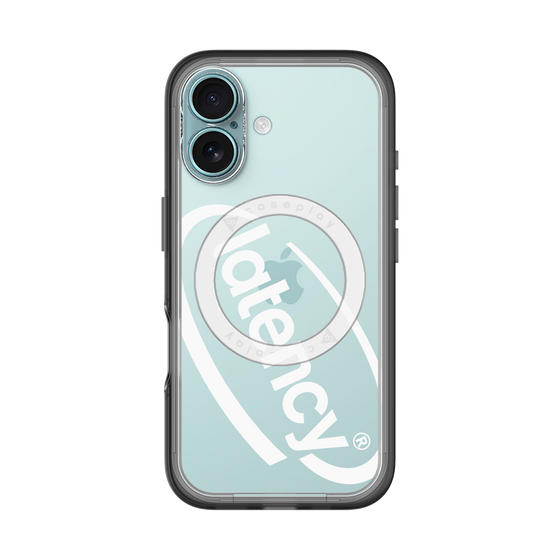 スリムプロテクションプレミアムケース with MagSafe［ LATENCY - Circle logo - Clear ］