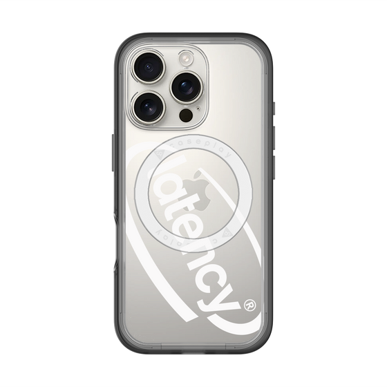 スリムプロテクションプレミアムケース with MagSafe［ LATENCY - Circle logo - Clear ］