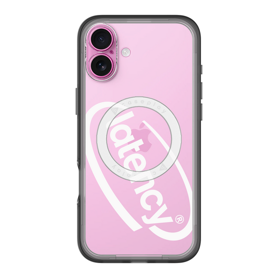 スリムプロテクションプレミアムケース with MagSafe［ LATENCY - Circle logo - Clear ］