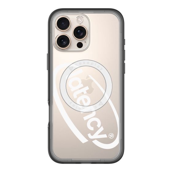 スリムプロテクションプレミアムケース with MagSafe［ LATENCY - Circle logo - Clear ］