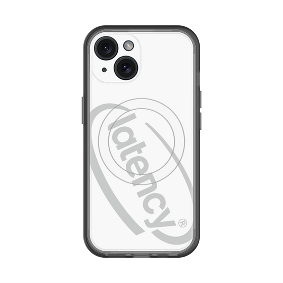 スリムプロテクションプレミアムケース with MagSafe［ LATENCY - Circle logo - White ］