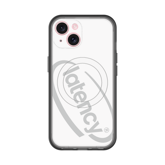 スリムプロテクションプレミアムケース with MagSafe［ LATENCY - Circle logo - White ］