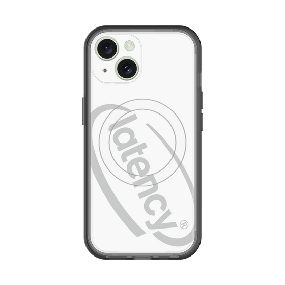 スリムプロテクションプレミアムケース with MagSafe［ LATENCY - Circle logo - White ］
