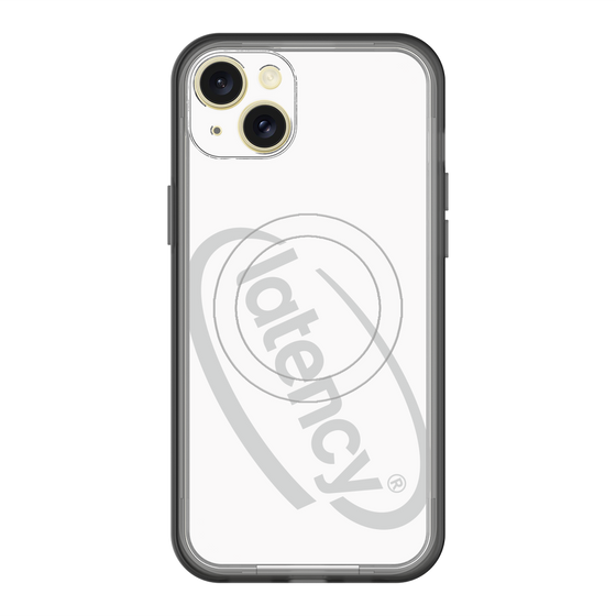 スリムプロテクションプレミアムケース with MagSafe［ LATENCY - Circle logo - White ］
