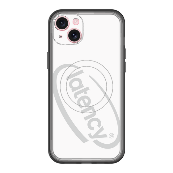 スリムプロテクションプレミアムケース with MagSafe［ LATENCY - Circle logo - White ］
