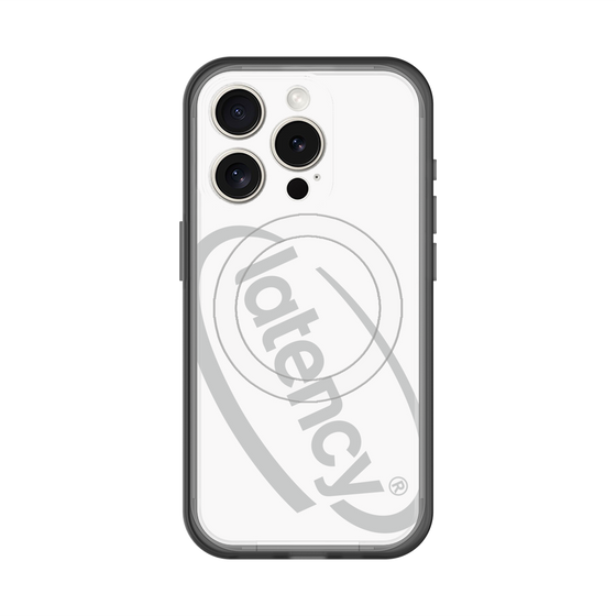 スリムプロテクションプレミアムケース with MagSafe［ LATENCY - Circle logo - White ］
