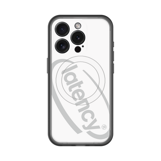 スリムプロテクションプレミアムケース with MagSafe［ LATENCY - Circle logo - White ］