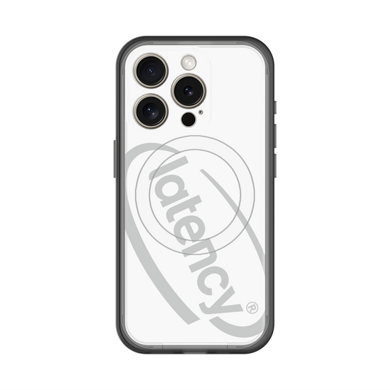スリムプロテクションプレミアムケース with MagSafe［ LATENCY - Circle logo - White ］