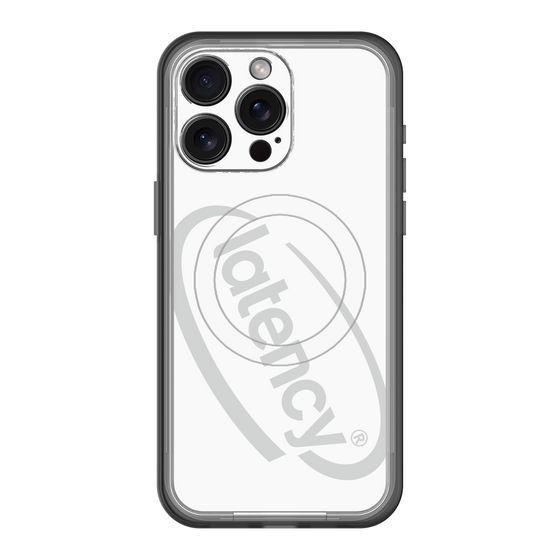 スリムプロテクションプレミアムケース with MagSafe［ LATENCY - Circle logo - White ］