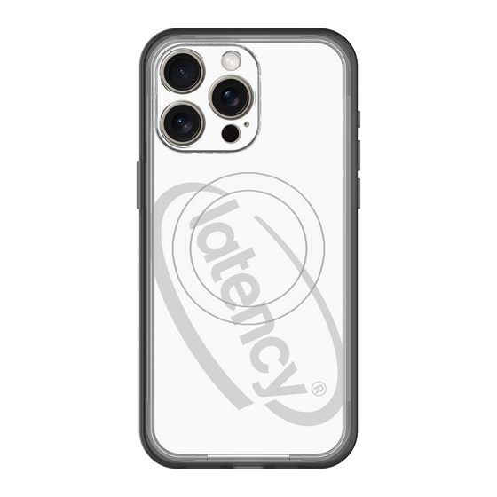 スリムプロテクションプレミアムケース with MagSafe［ LATENCY - Circle logo - White ］