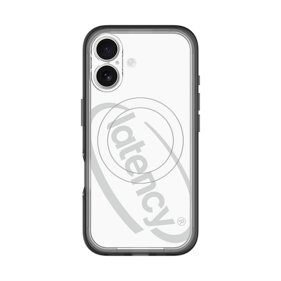 スリムプロテクションプレミアムケース with MagSafe［ LATENCY - Circle logo - White ］